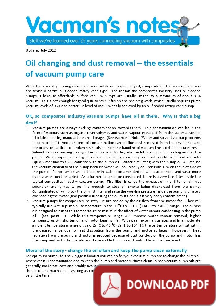 Oil changing and dust removal – the essentials of vacuum pump care